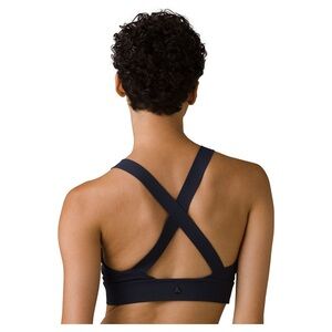 Prana Layna sports Bra hiking gym quick dry size large navy blue